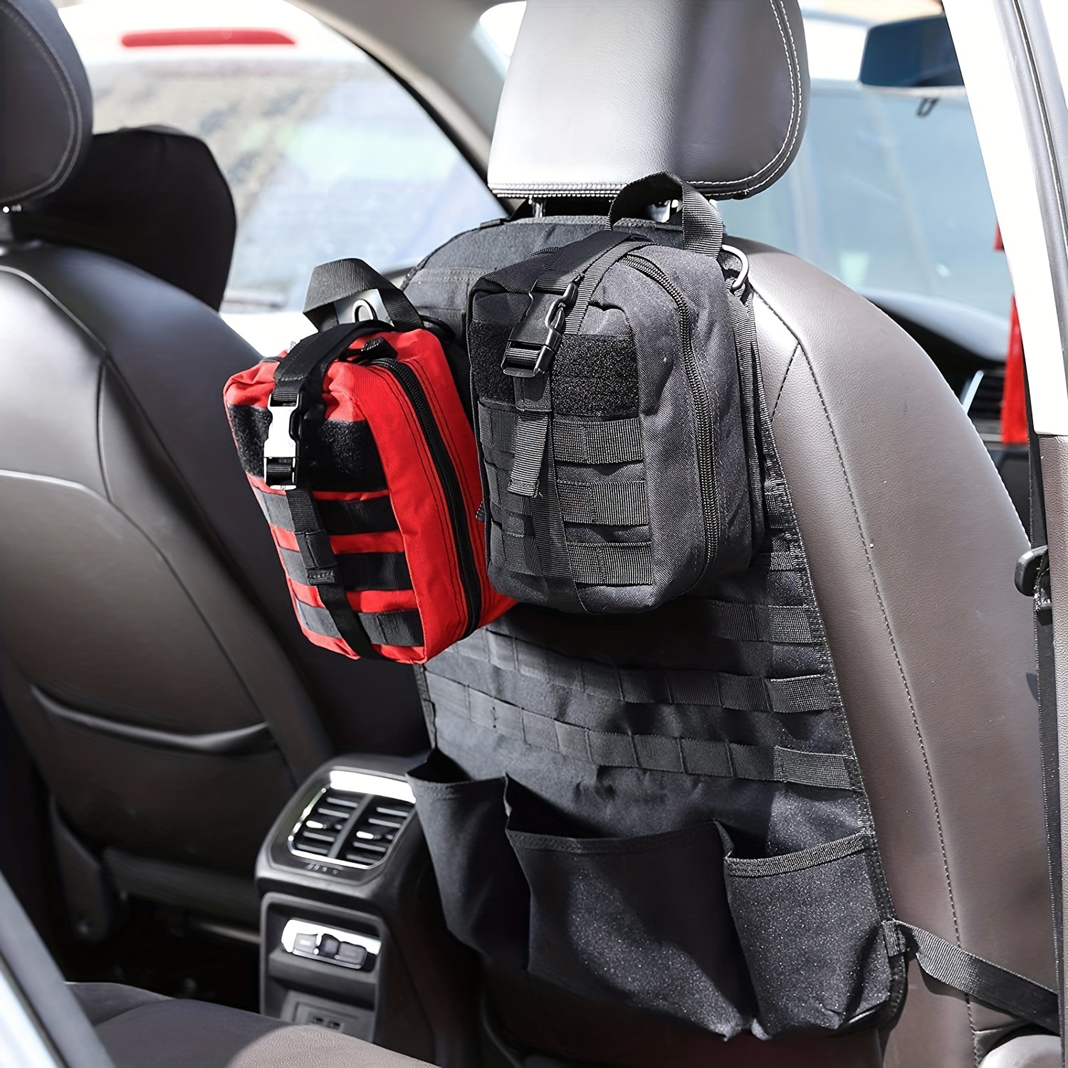 Stay Organized go: Tactical Car Seat Back Organizer 3 - Temu