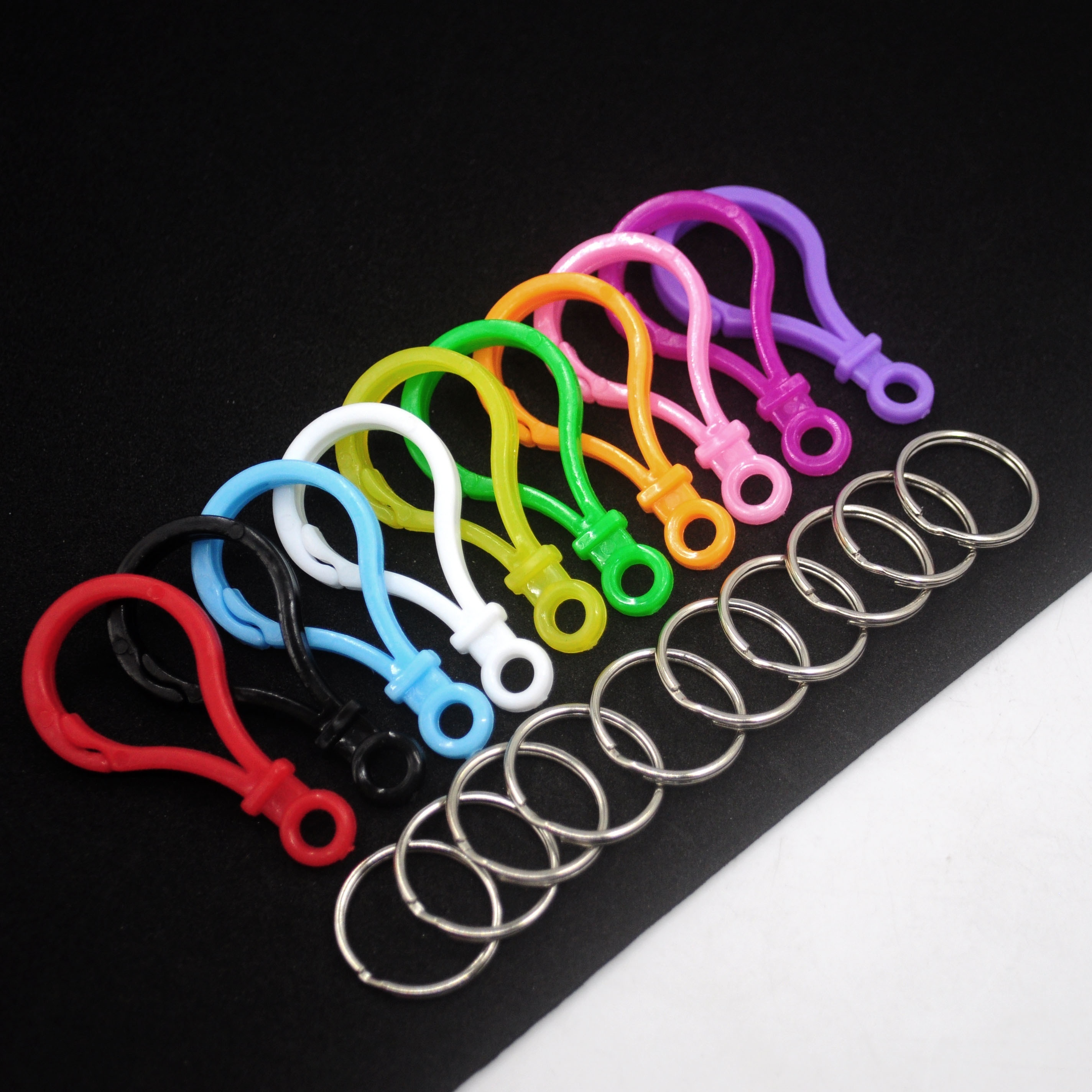 Hard Durable Plastic Lobster Claw Clasps Hooks With Split - Temu