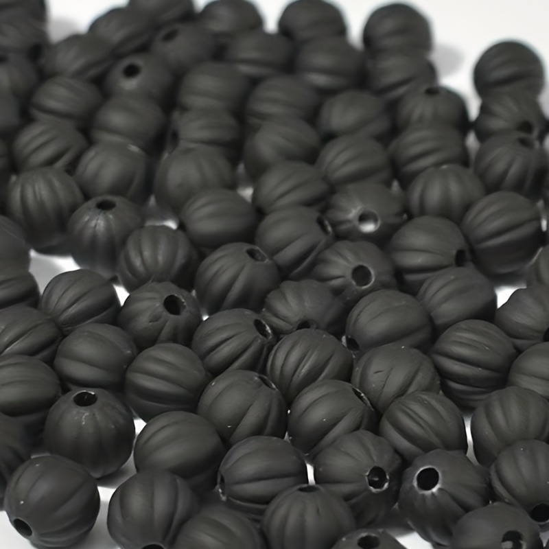 Polymer Clay Beads Pumpkin Soft Pottery Black Beads Loose - Temu