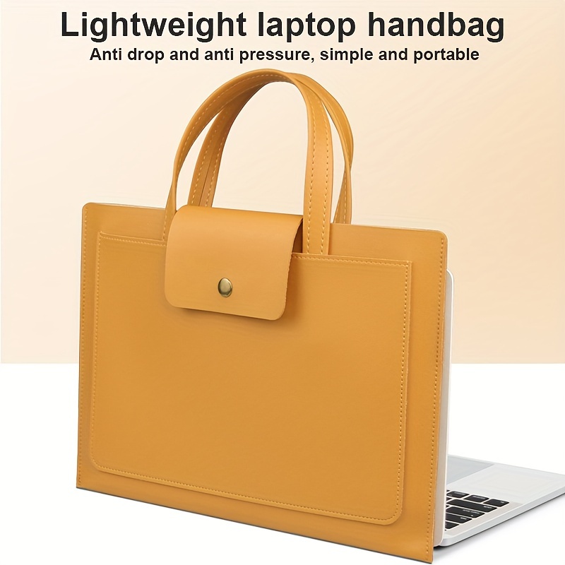 Laptop Tote Bag Waterproof Leather Computer Bag Business Office Work Bag  Briefcase - Bags & Luggage - Temu