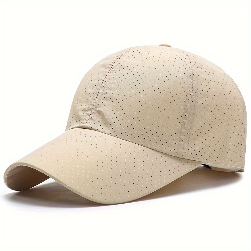 

1pc Solid Color Baseball Cap, Breathable Sunscreen Sunshade Hat, Fashionable Quick Drying Peaked Cap