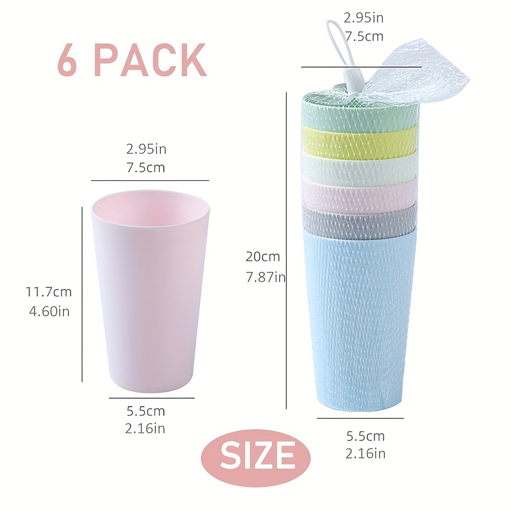 6pcs 350ml Reusable Colorful Plastic Cups Perfect For Home Outdoor