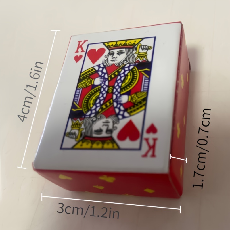 2 Set Mini Poker Playing Cards Miniature Items Funny Model Toys