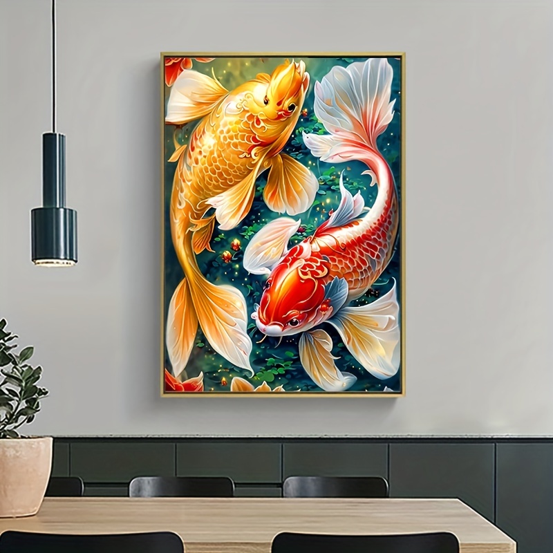 Diy Carp Pattern Diamond Painting Set, Mosaic Decorative Craft