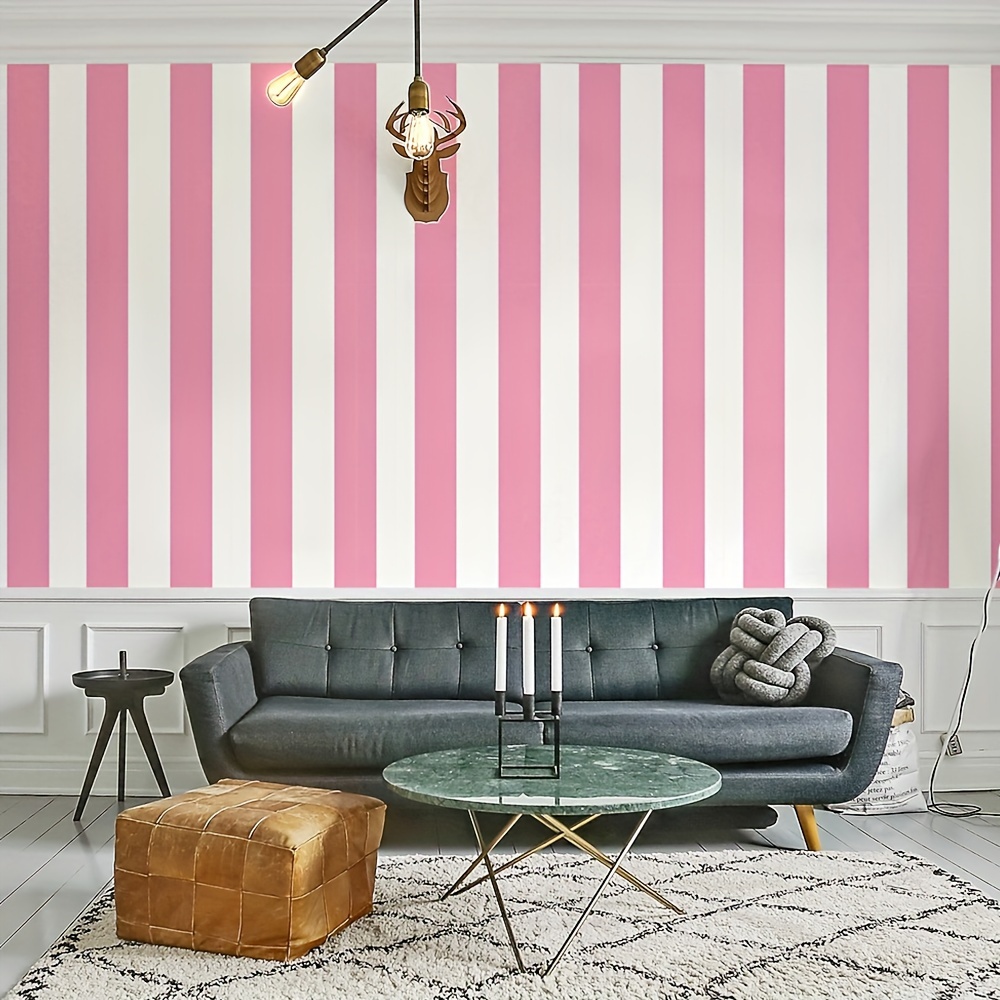 The Perfect Stripe Wallpaper in Light Pink – Lo Home