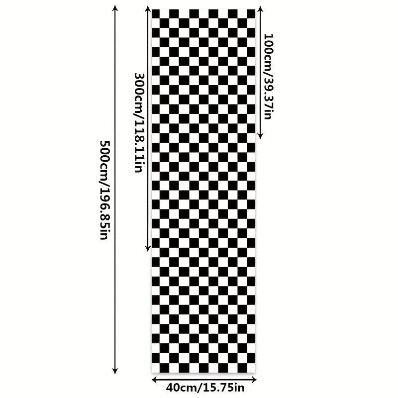 Self adhesive Wallpaper Black And White Square Grid Pattern Temu