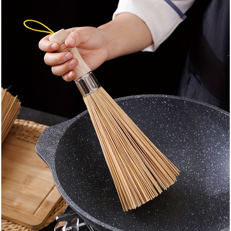 Palm Pot Brush, Bamboo Round Mini Brush, Natural Brush Wet Cleaning Scrubber  For Wash Dishes Pots Pans Vegetables For Hotels&restaurant Kitchen - Temu