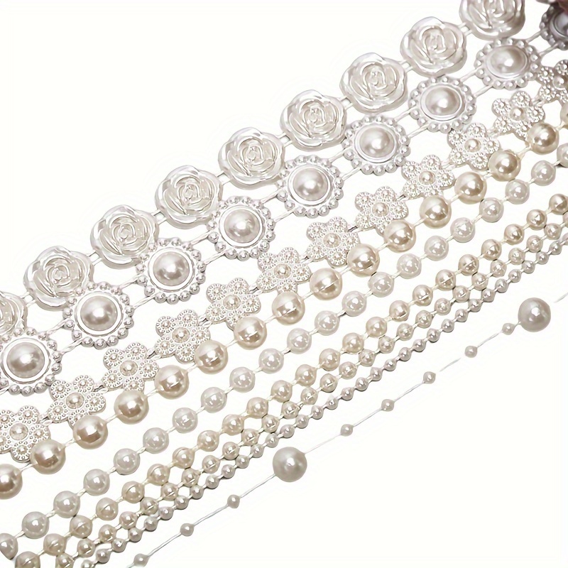 1roll round plastic ball beaded chain for   making decoration details 9