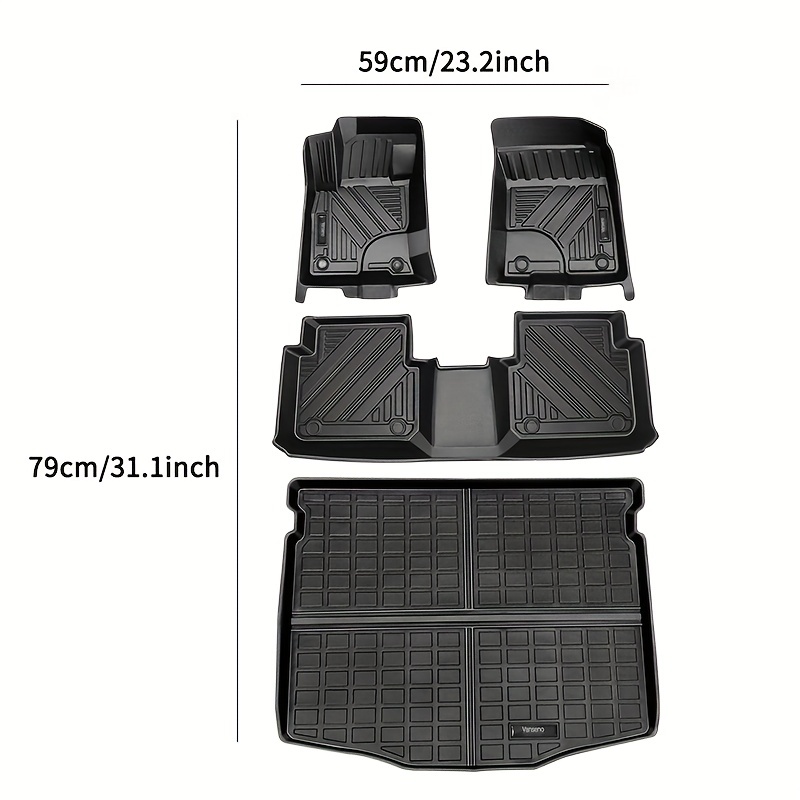 Schwarz & Schwarz Luxus Double Layer Individuelle Auto-Fußmatten