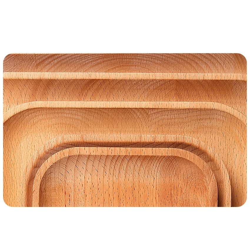 1pc Versatile Wooden Serving Tray Fruits Dishes Snacks Desserts