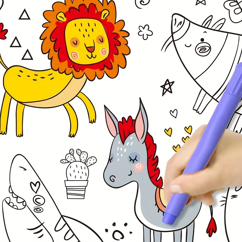 Laughhe Rotolo di Carta da Disegno per Bambini, 30*300cm Rotolo da Colorare per  Bambini