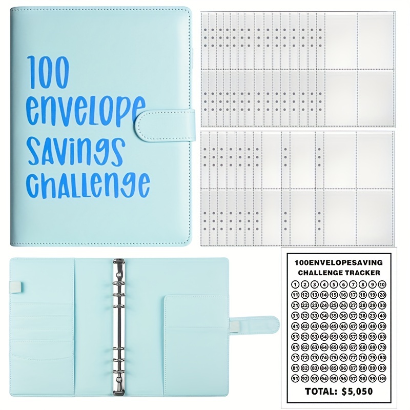 Carpeta de ahorro de dinero, carpeta de presupuesto de sobre, libro de  desafíos de ahorro de dinero para ahorrar dinero en efectivo fácilmente
