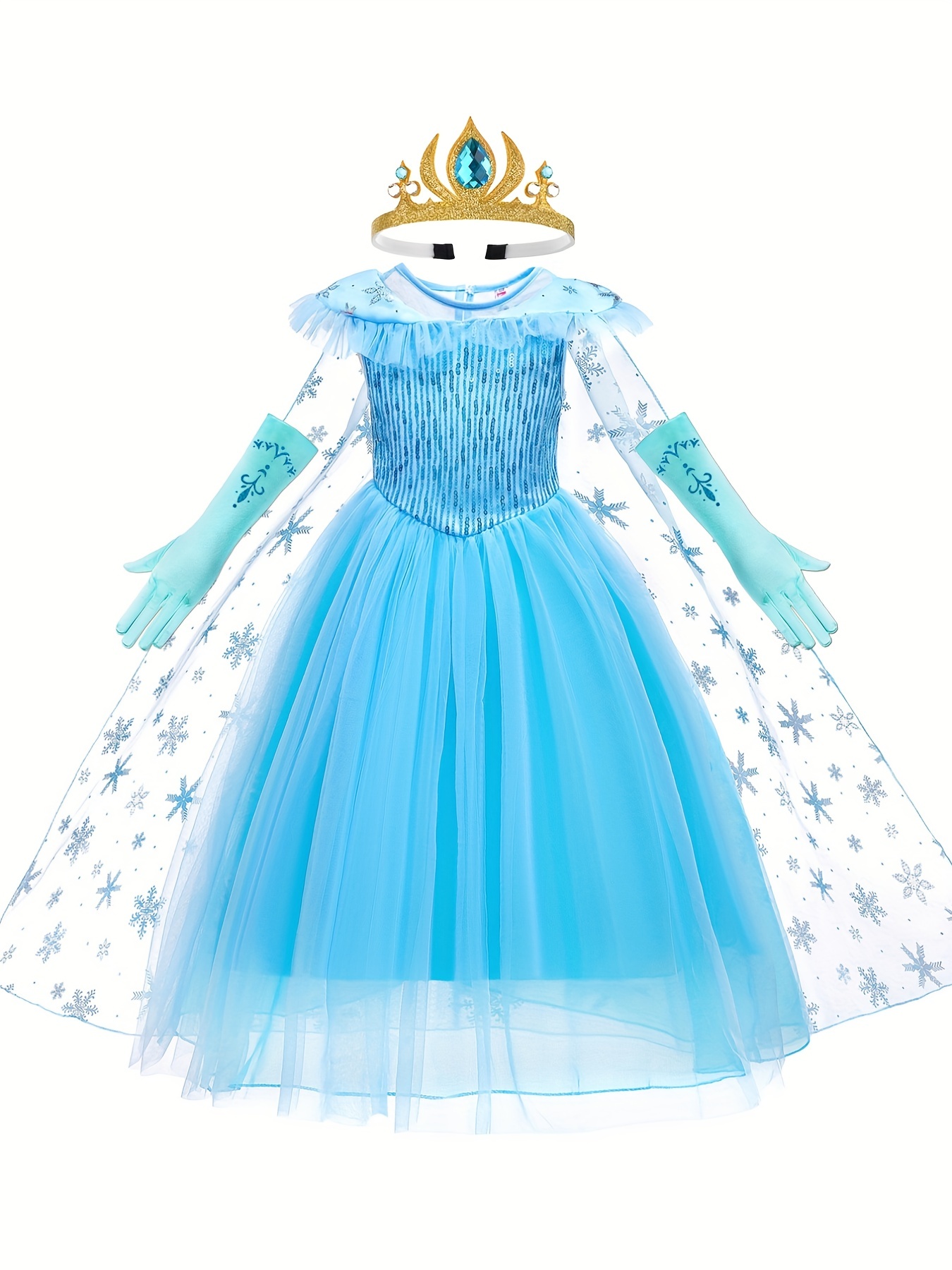 Girls Blue Princess Dress Costume Party Birthday Gorgeous - Temu Canada