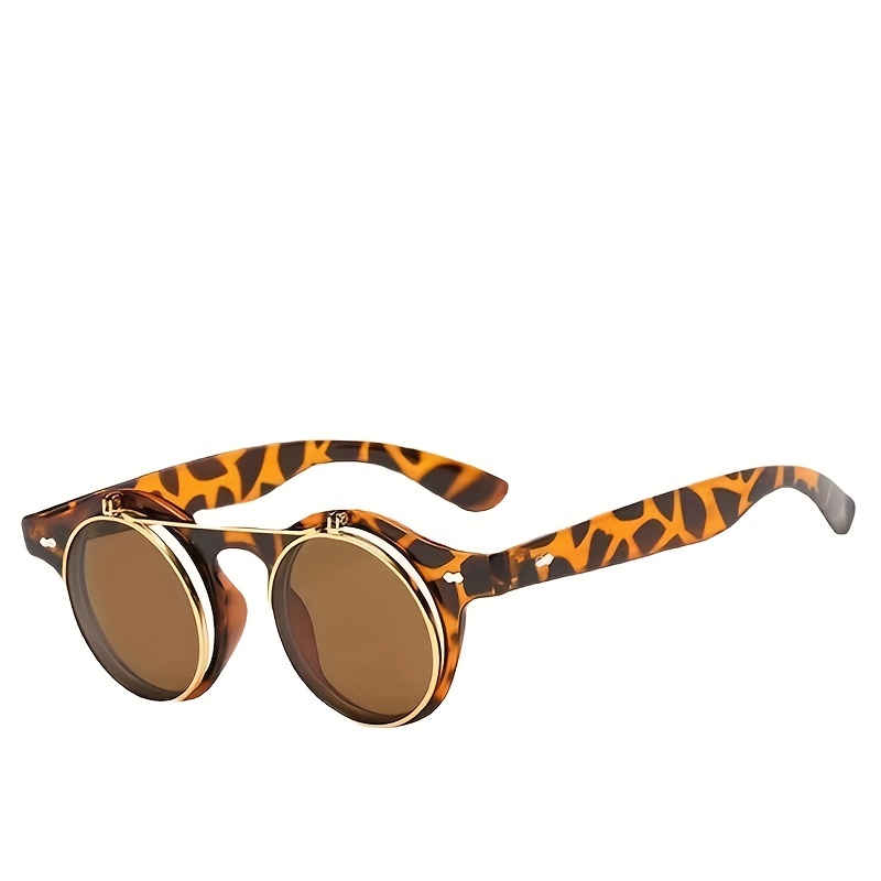 Round Retro Steampunk Sunglasses UV400