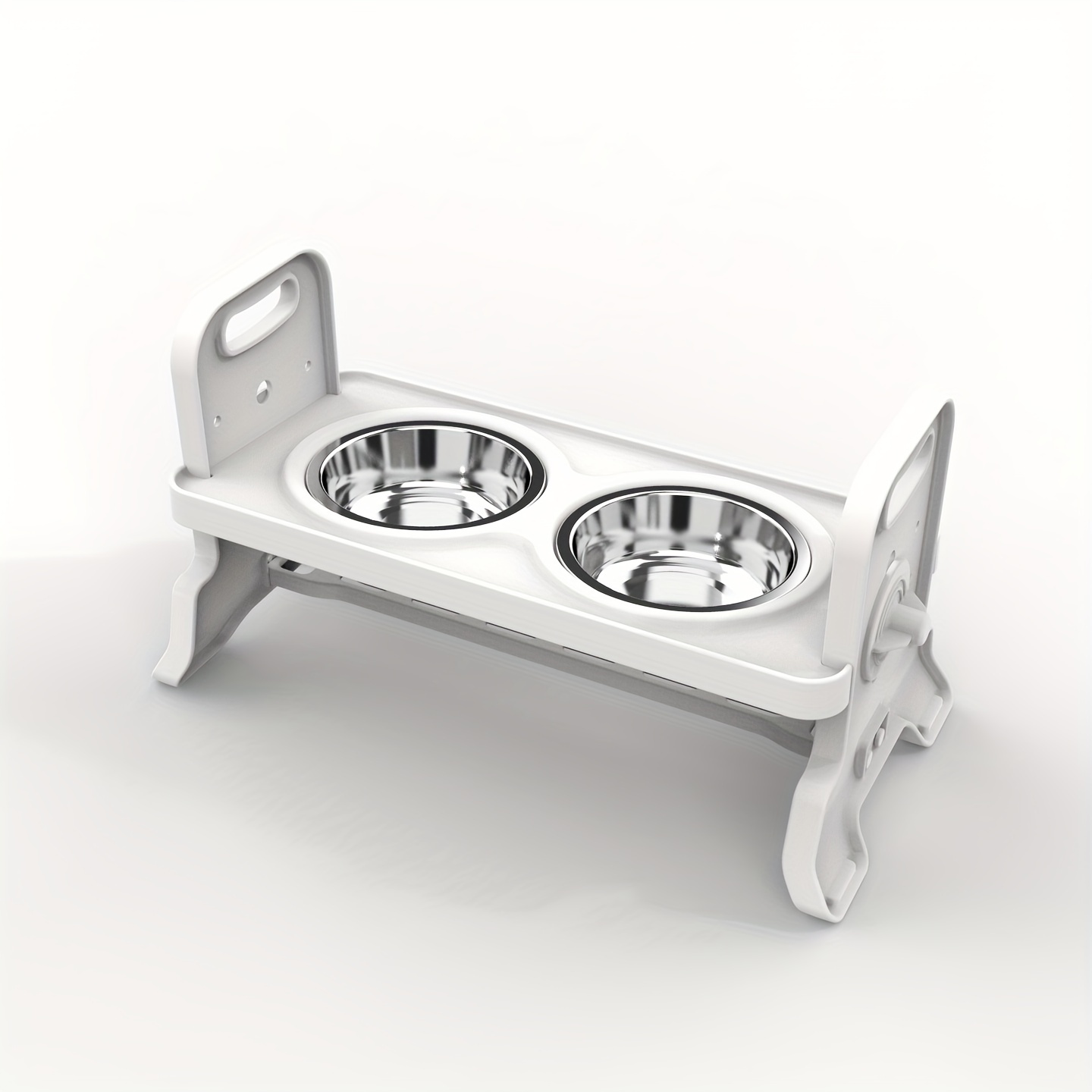 Elevated Dog Bowls Stainless Steel Raised Dog Bowl with Adjustable Stand  Double