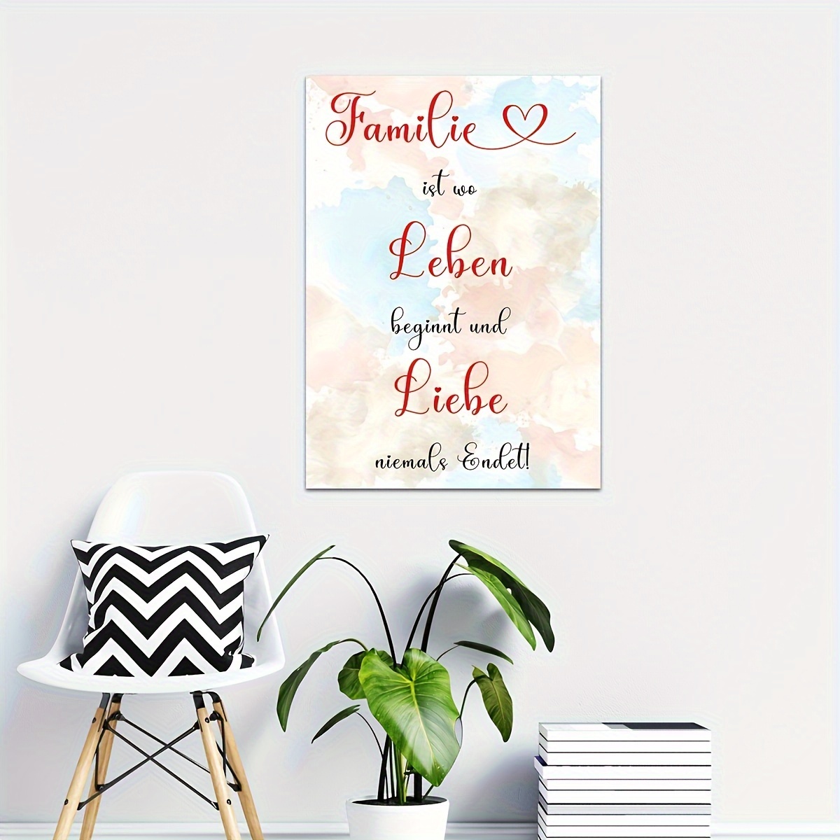 1pc Abstraktes Aquarellfamilien spruch poster Warme - Temu Germany | Poster