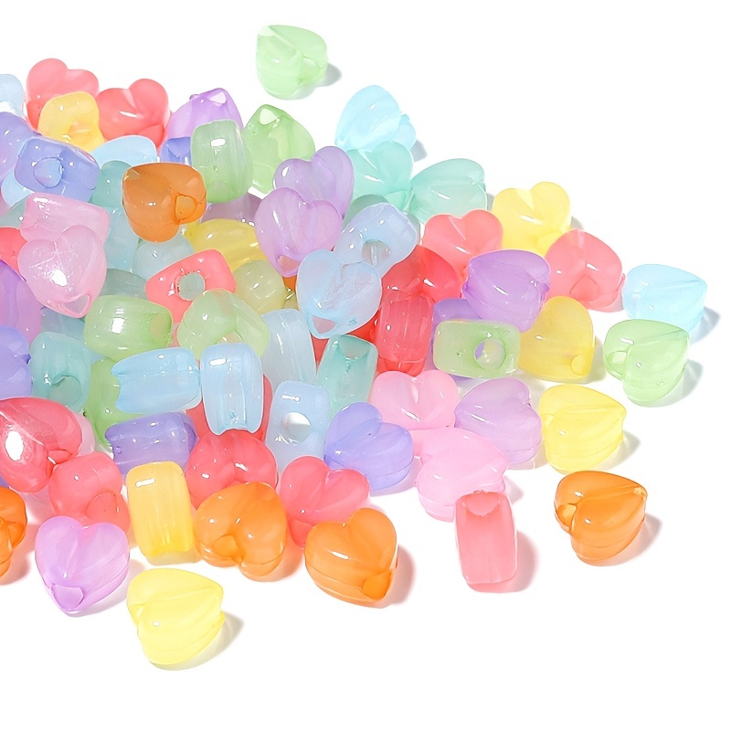 Heart Beads - Plastic