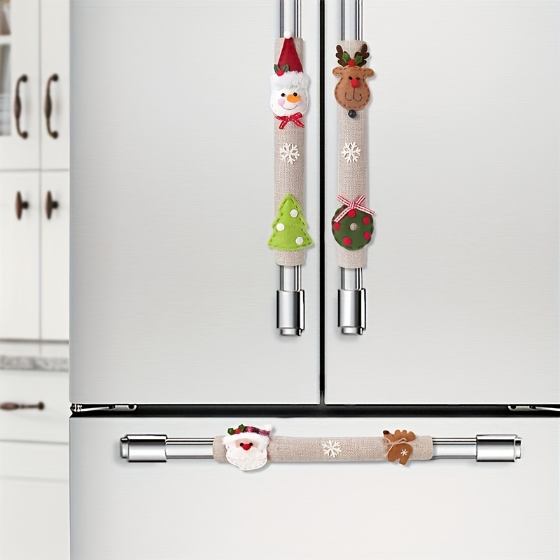 Acquista Copri maniglia per porta del frigorifero natalizio da 2 pezzi,  resistente, lavabile, riutilizzabile, per decorazioni festive