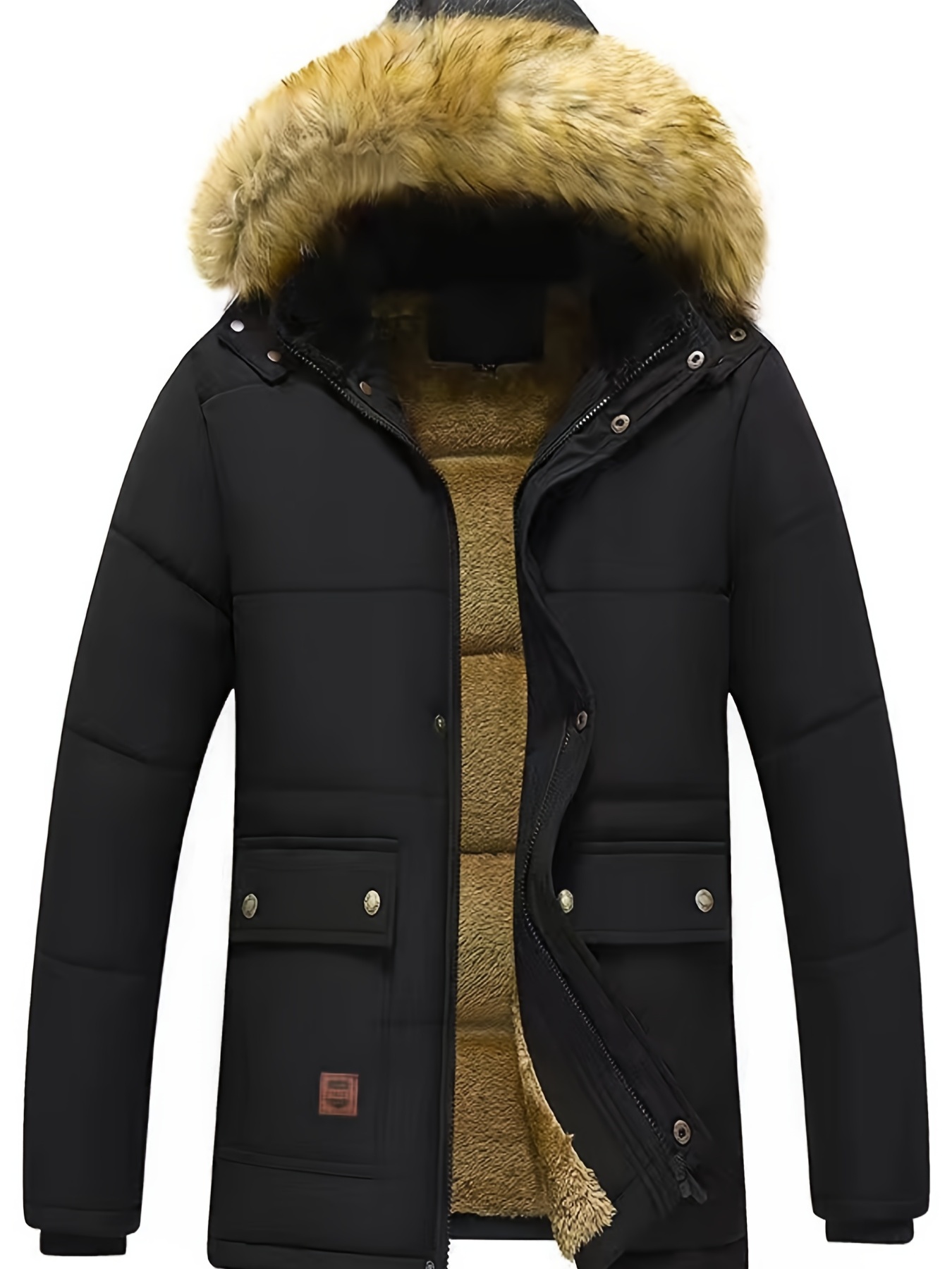 Men's Winter Removable Hooded Cotton padded Jacket Coat - Temu