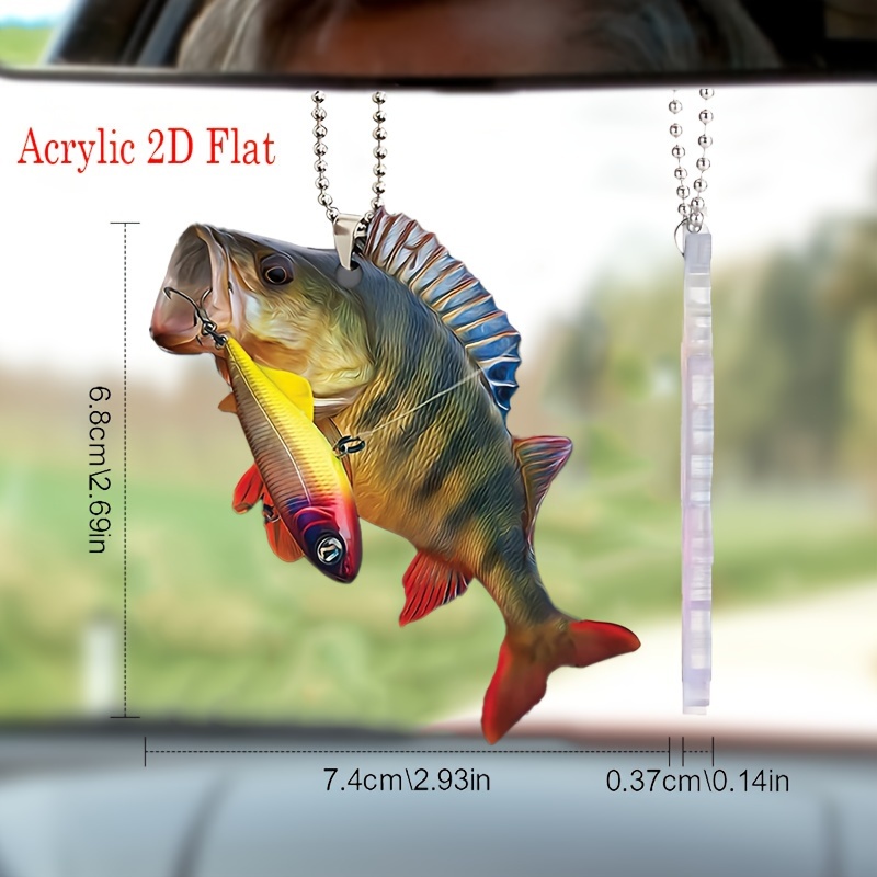 3 Colors Fish Hook Fish Keychain Bag Pendant Car Rearview - Temu