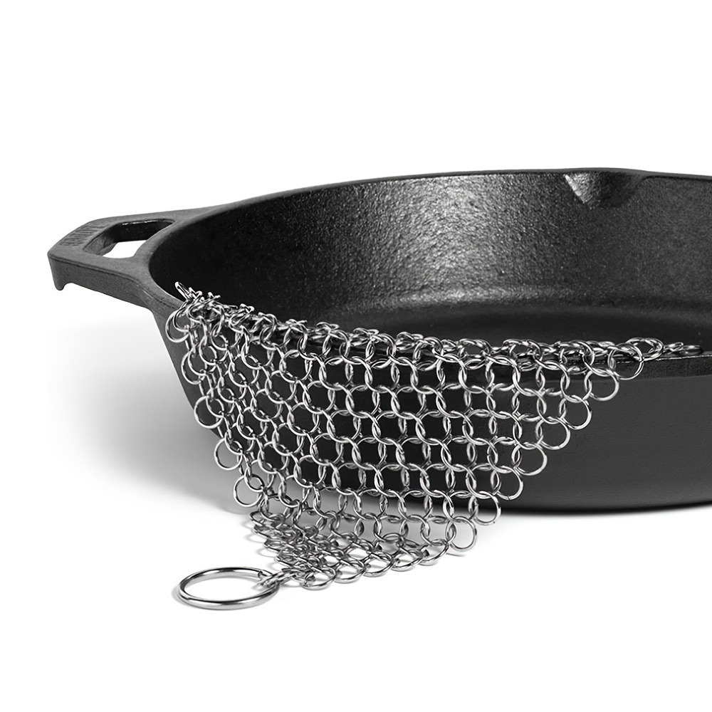 Cast Iron Cleaner Stainless Steel Chainmail Kitchen Tools Pan
