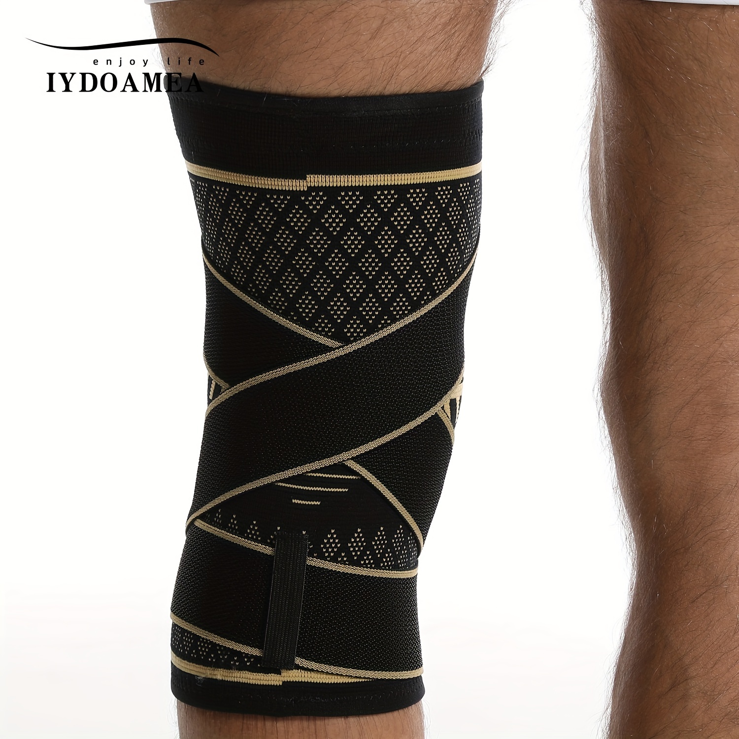 Compression Knee Sleeve Brace Adjustable Breathable Knee - Temu Canada