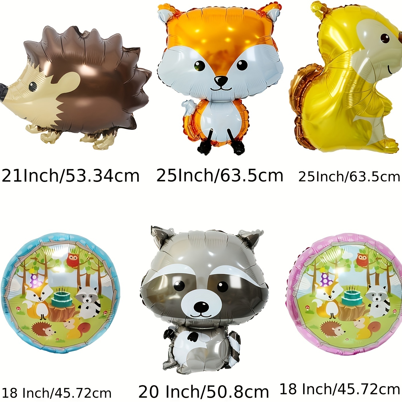 Animal Foil Balloons Birthday wedding Forest Theme Party Decor helium balls  Fox Hedgehog Squirrel Raccoon Baby Shower Banner - Price history & Review, AliExpress Seller - ohh sweety party Store