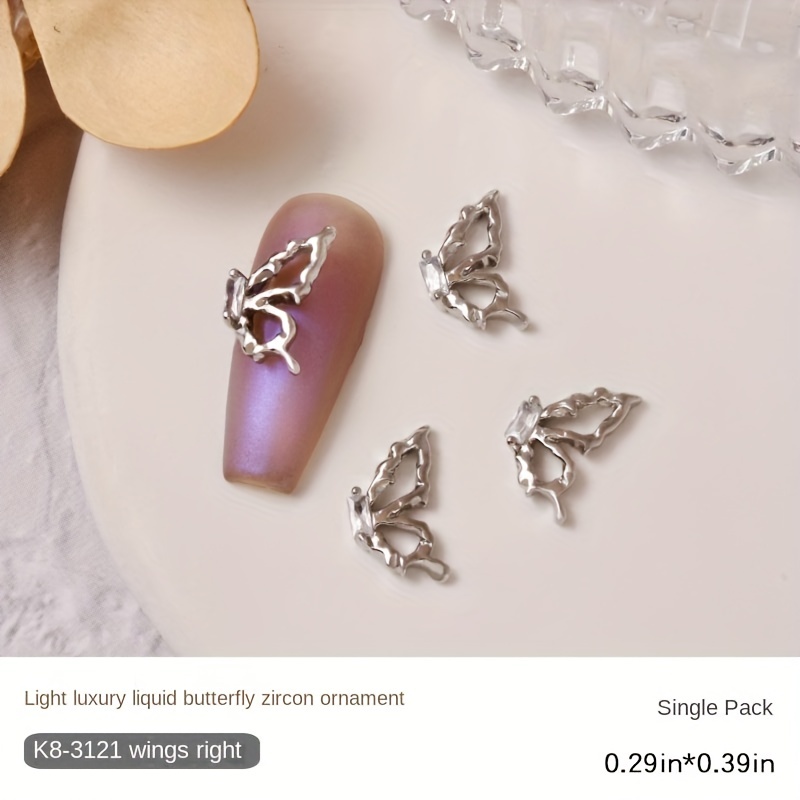 Butterfly Shape 3d Nail Jewelry Studs Gorgeous Manicure - Temu