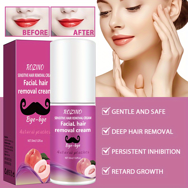 Peach Hair Removal Cream Female Lip Hair Removal Safe Temu