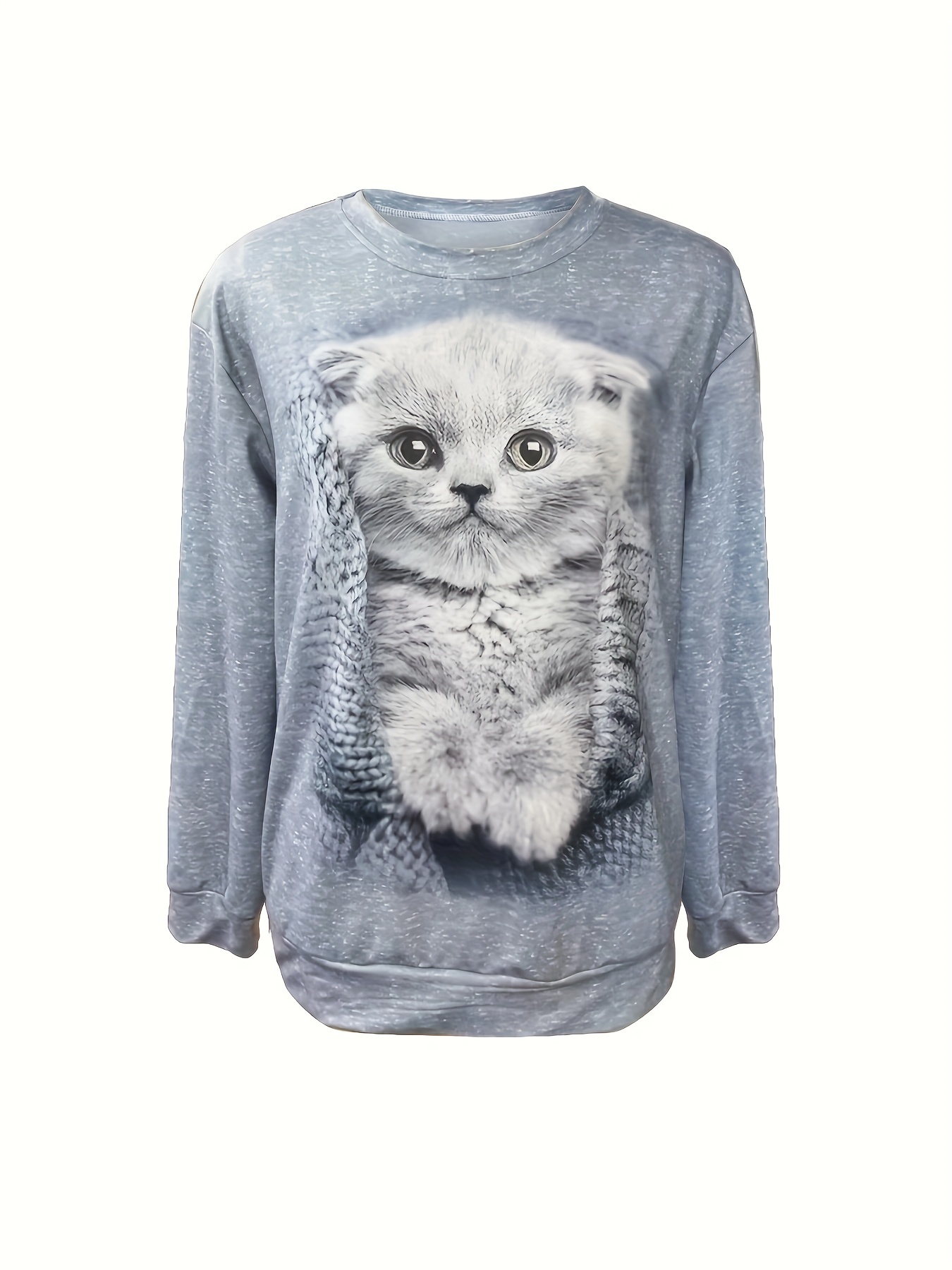 Crew necks M.S.G.M. - Cat print wool blend sweater - 2741MDM13219577501