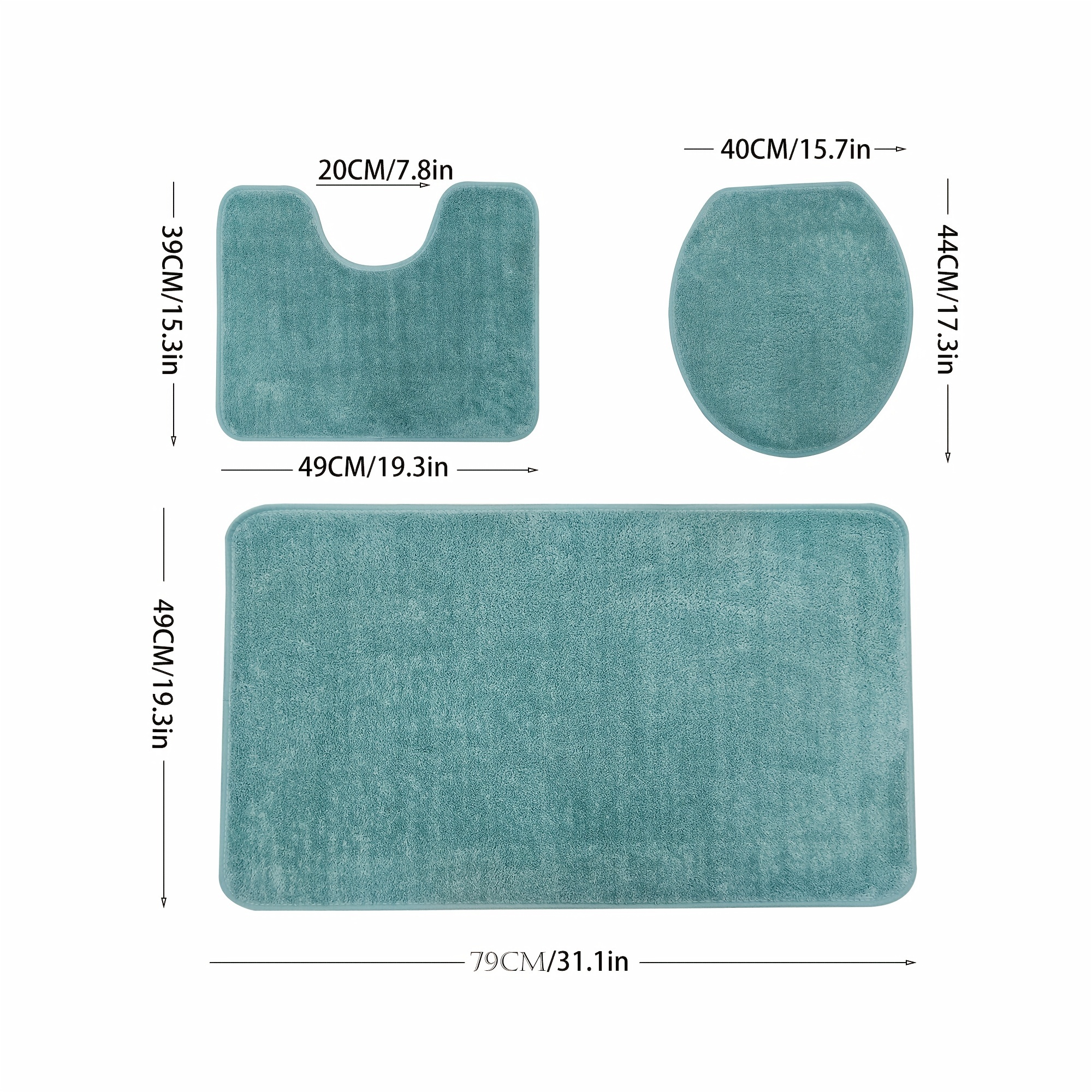 Soft Thick Water Absorbent Rectangular Non-Slip Solid Bath Rug – Homes Rugs