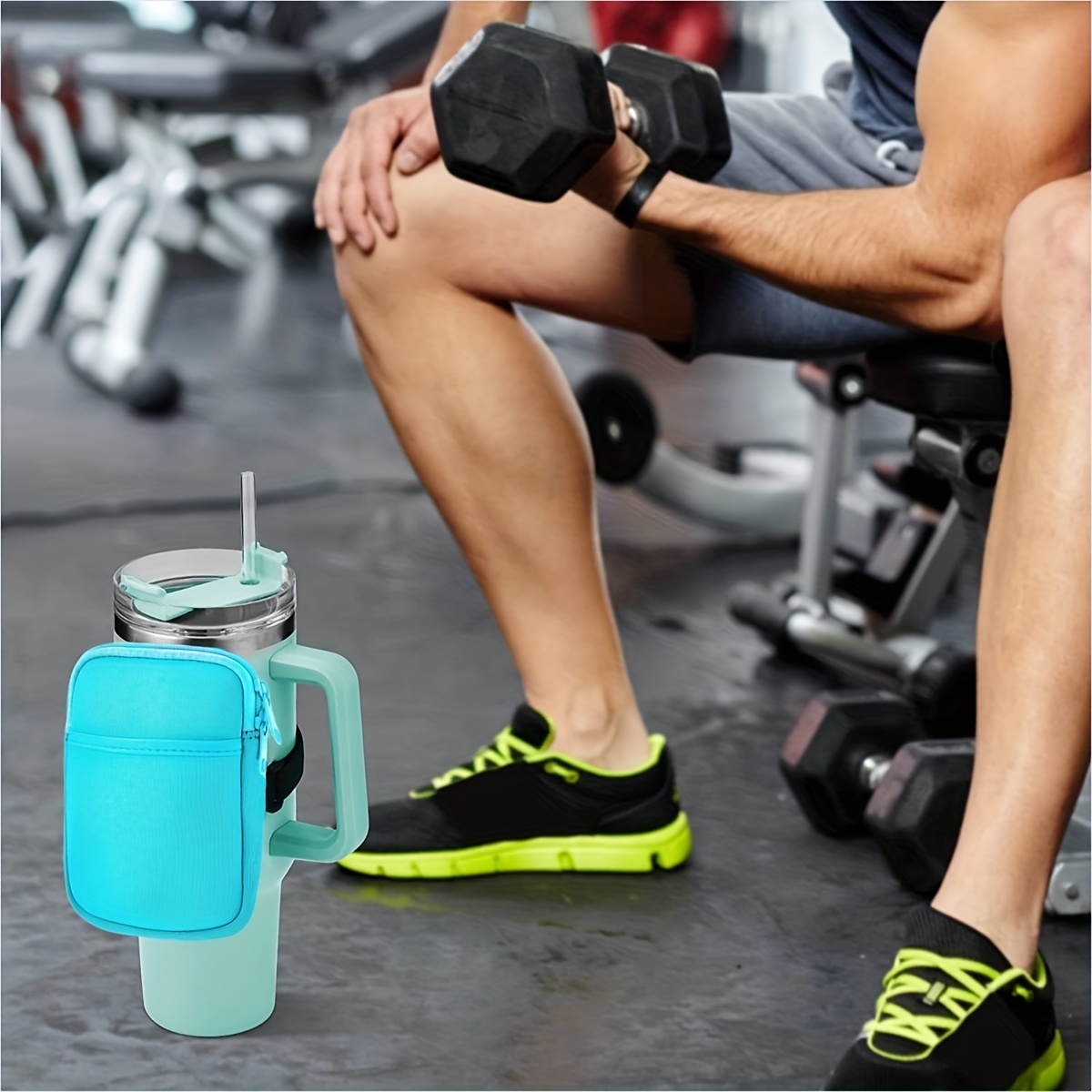 Water Bottle Pouch For 20oz 30oz 40oz Stanley Tumbler Gym Water Bottle  Phone Holder Handheld Storage Bag For Key Cash Card Cup Accessories -  Sports & Outdoors - Temu