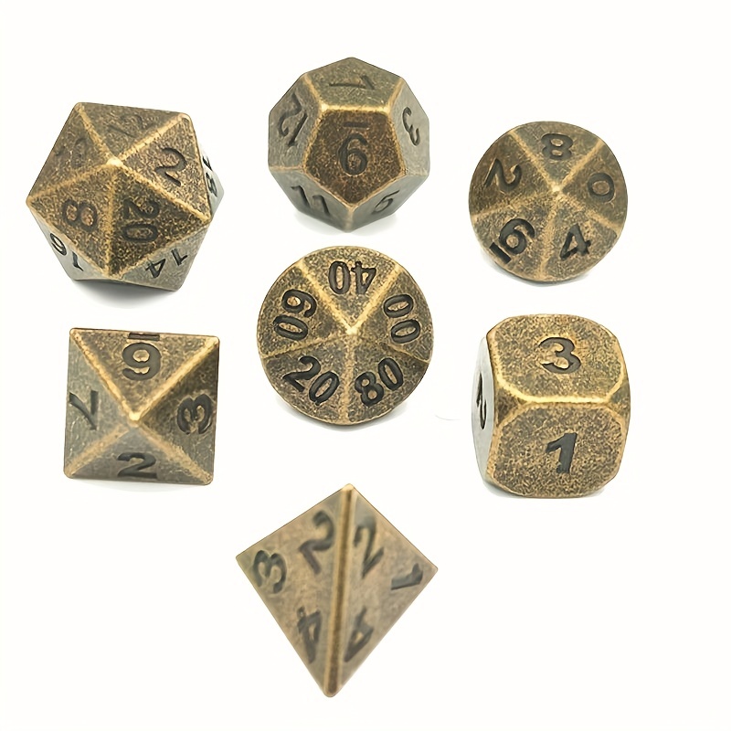 D d Role Playing Dice Set Dadi In Metallo 7pcs Set Dadi In - Temu Italy