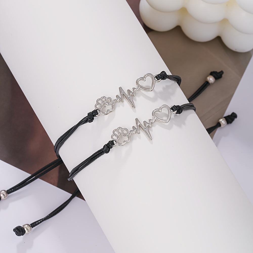 Friendship Bracelets Couple Heartbeat Bracelets Friendship