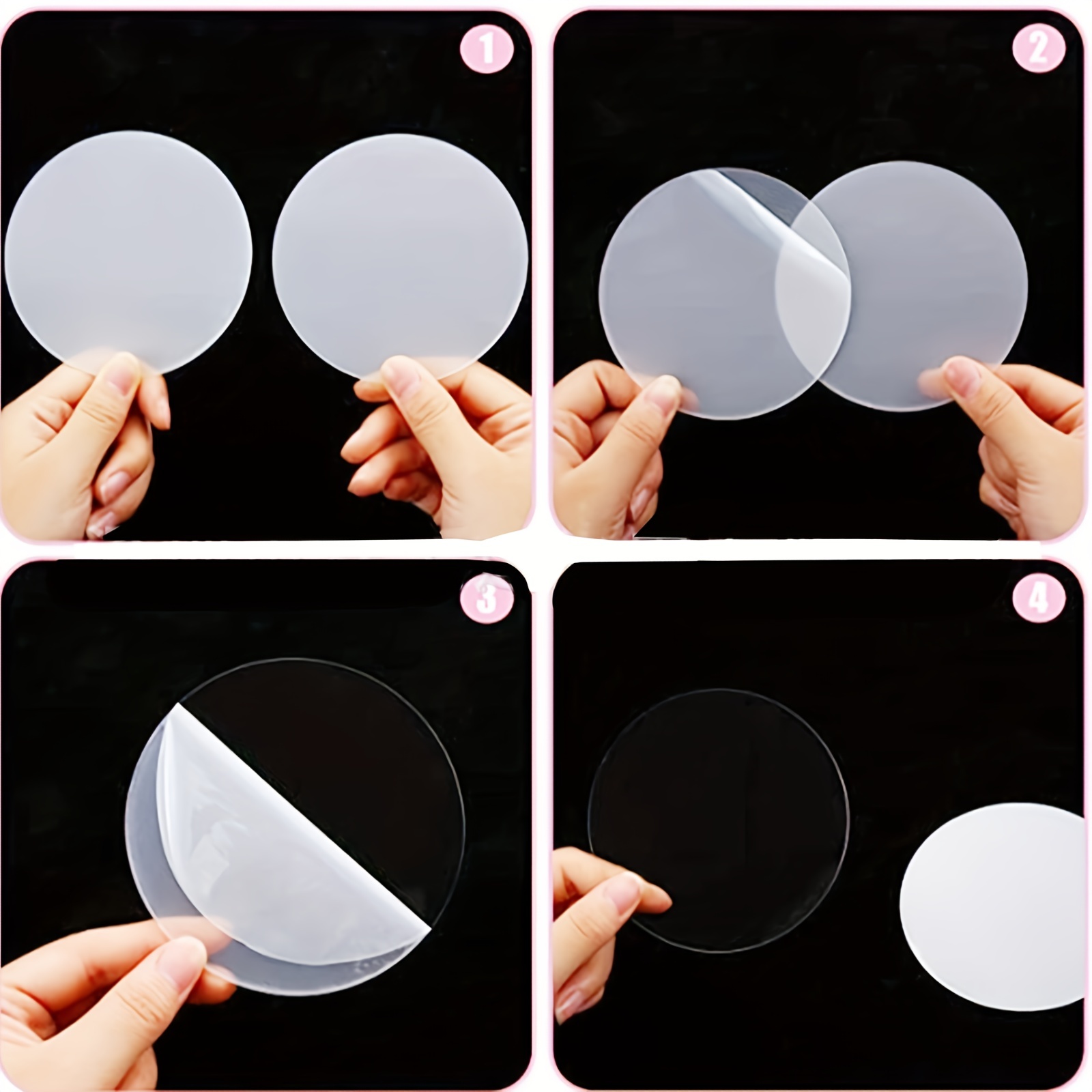 400 Pcs Round Acrylic Blanks 2 Inches Clear Acrylic Circles Discs  Transparent for DIY Craft Project 