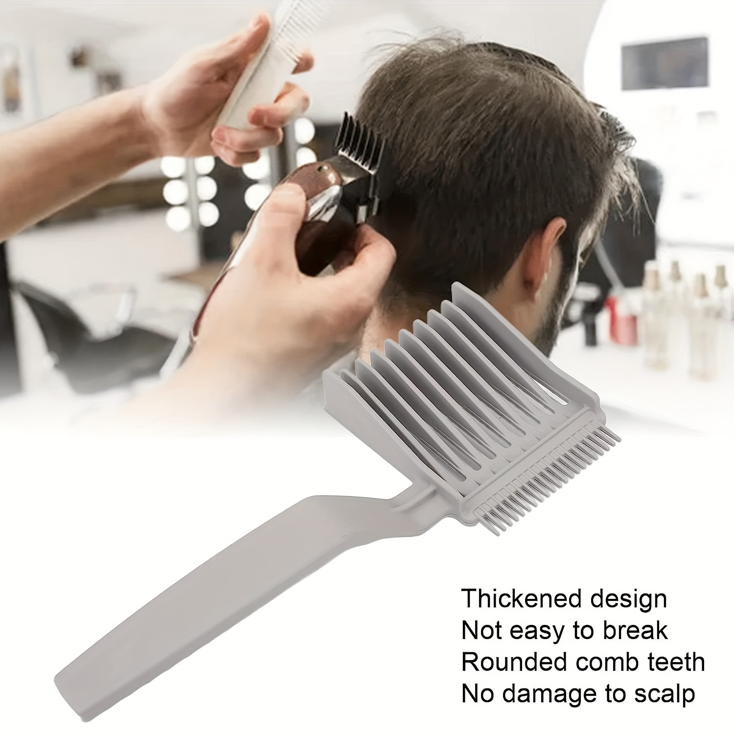 Flat Top Hair Cutting Comb Curved Positioning Comb - Temu