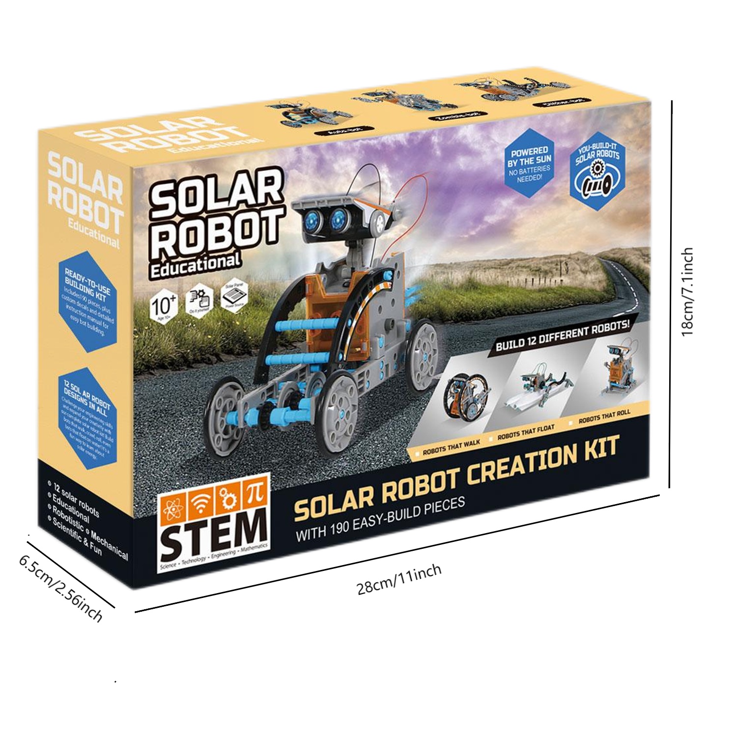 Kit de robot solaire pour enfants de 8, 9, 10, 11, 12, 13 ans