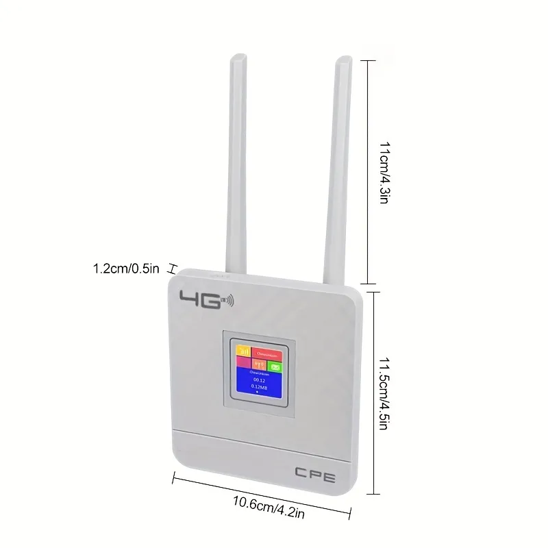 Ældre levering blomst Us Version Router, Wifi Unlocked Lte Modem Router With Sim Card Slot,  300mbps Wifi, Lte Cat4, 5dbi High Gain Antennas, Lcd Colorful Screen, Plug  And Play - Temu