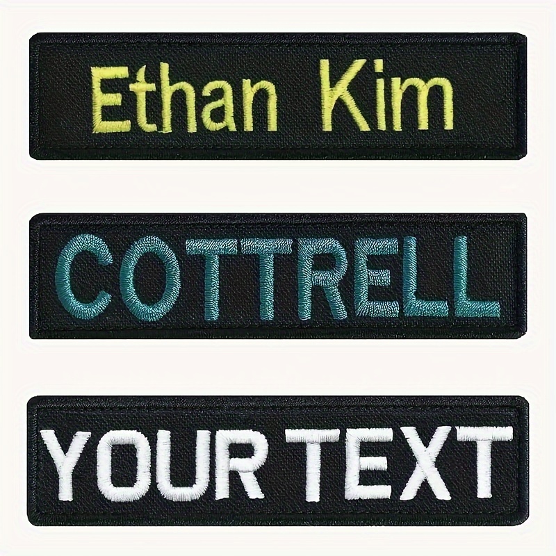 Customized Products Embroidered Name Patches In A Variety Of - Temu