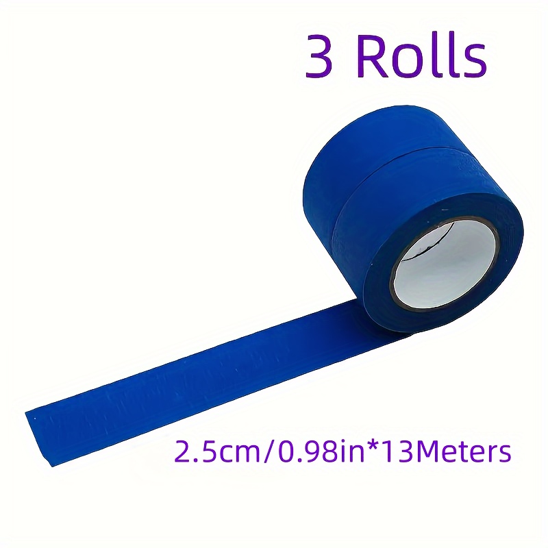3pcs Multi-surface Painter's Tape - Dark Blue, Red, Dark Green | 0.59-" X 13m | Ideal For Painting & Decorating Projects