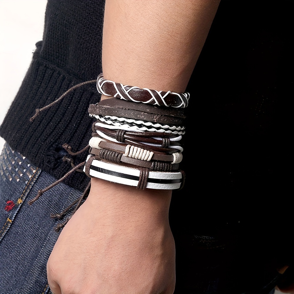 Leather Weave Bracelet - Temu