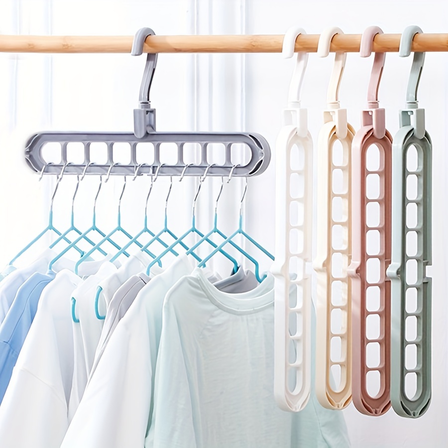 Multifunctional Magic Hook Hanger Space-saving 5 Holes Hanger Simple  Folding Windproof Clothes Hanger Apartments Dorms Home - AliExpress