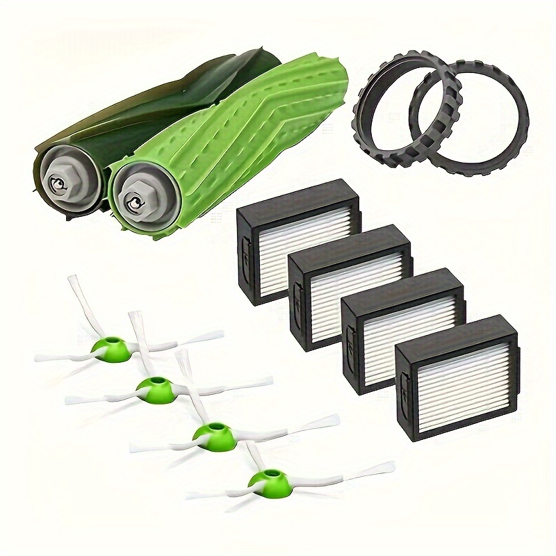  DLD Kit de accesorios de repuesto para aspiradora iRobot Roomba  i7 i7+/i7 Plus E5 E6. Juego de piezas de repuesto (2 juegos de cepillos de  goma multisuperficie, 4 cepillos laterales, 4