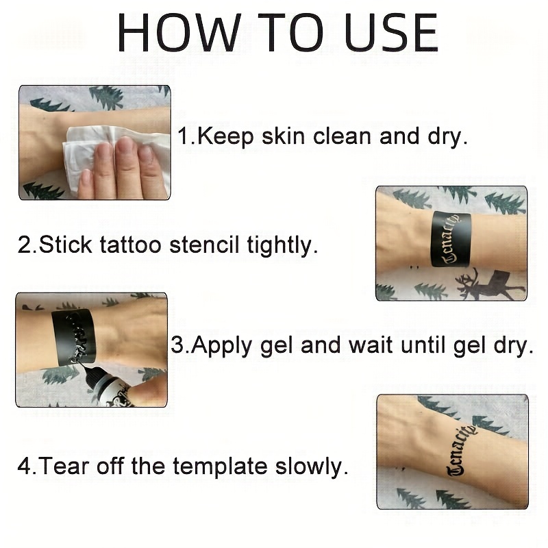 Tattoo Stencil Templates Kit Reusable Hand Temporary Tattoo - Temu