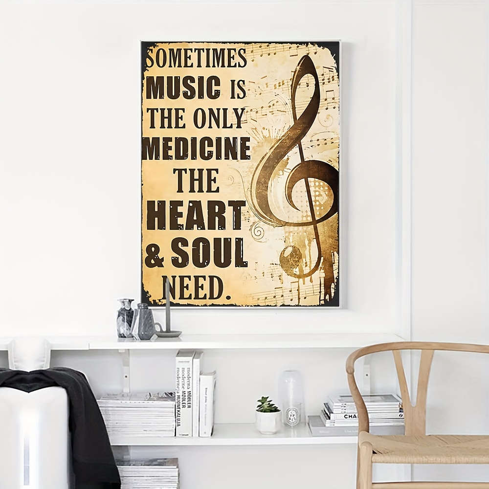 Musical Note Painting On Canvas Wall Art