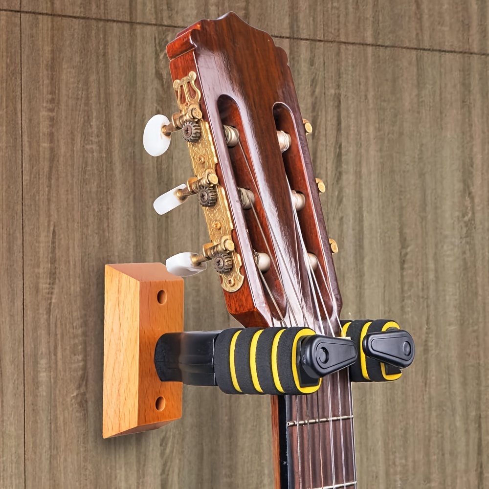 Guitar Wall Mount Wooden Guitar Hanger Guitar Accessories - Temu