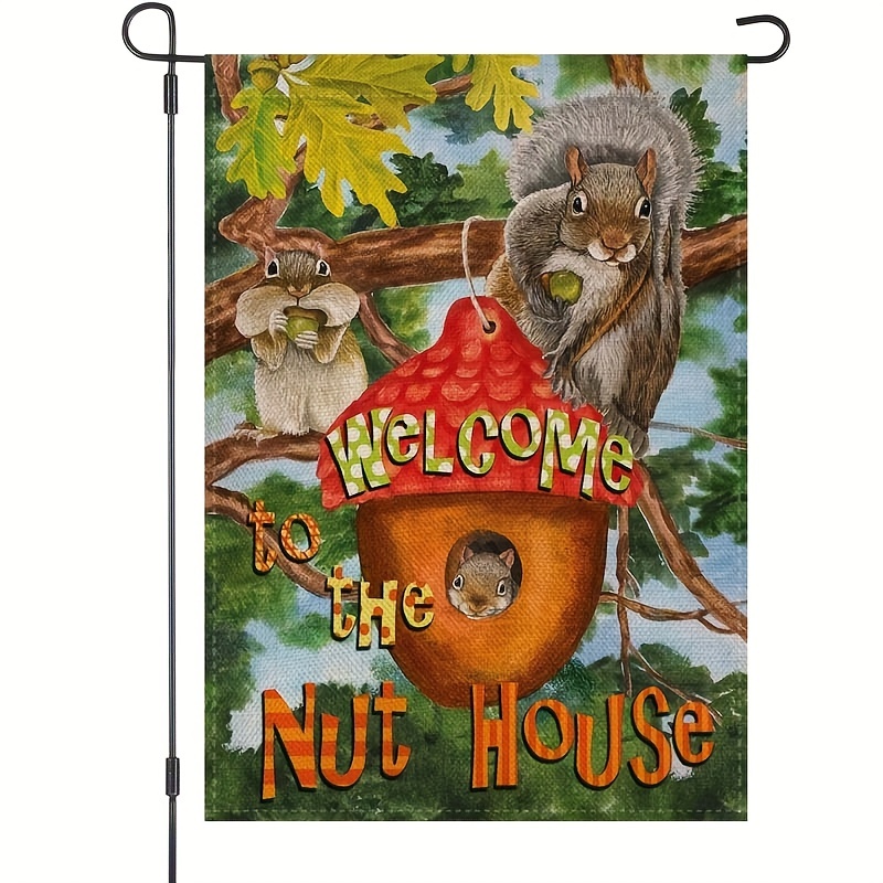 Cute Squirrel Merry Christmas Garden Flag Waterproof - Temu