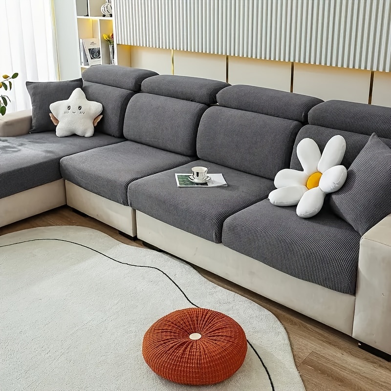 Solid Color Stretchable Slipcover Non slip Elastic Sofa - Temu