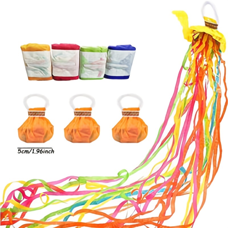 Colorful Throw Streamers, Party Poppers for Birthdays, Weddings, Graduation  (10-Pack)