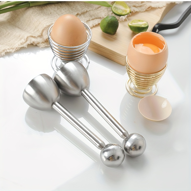 5Pcs Mini Metal Egg Cup Spiral Spring Wire Egg Tray Egg Cup Boiled